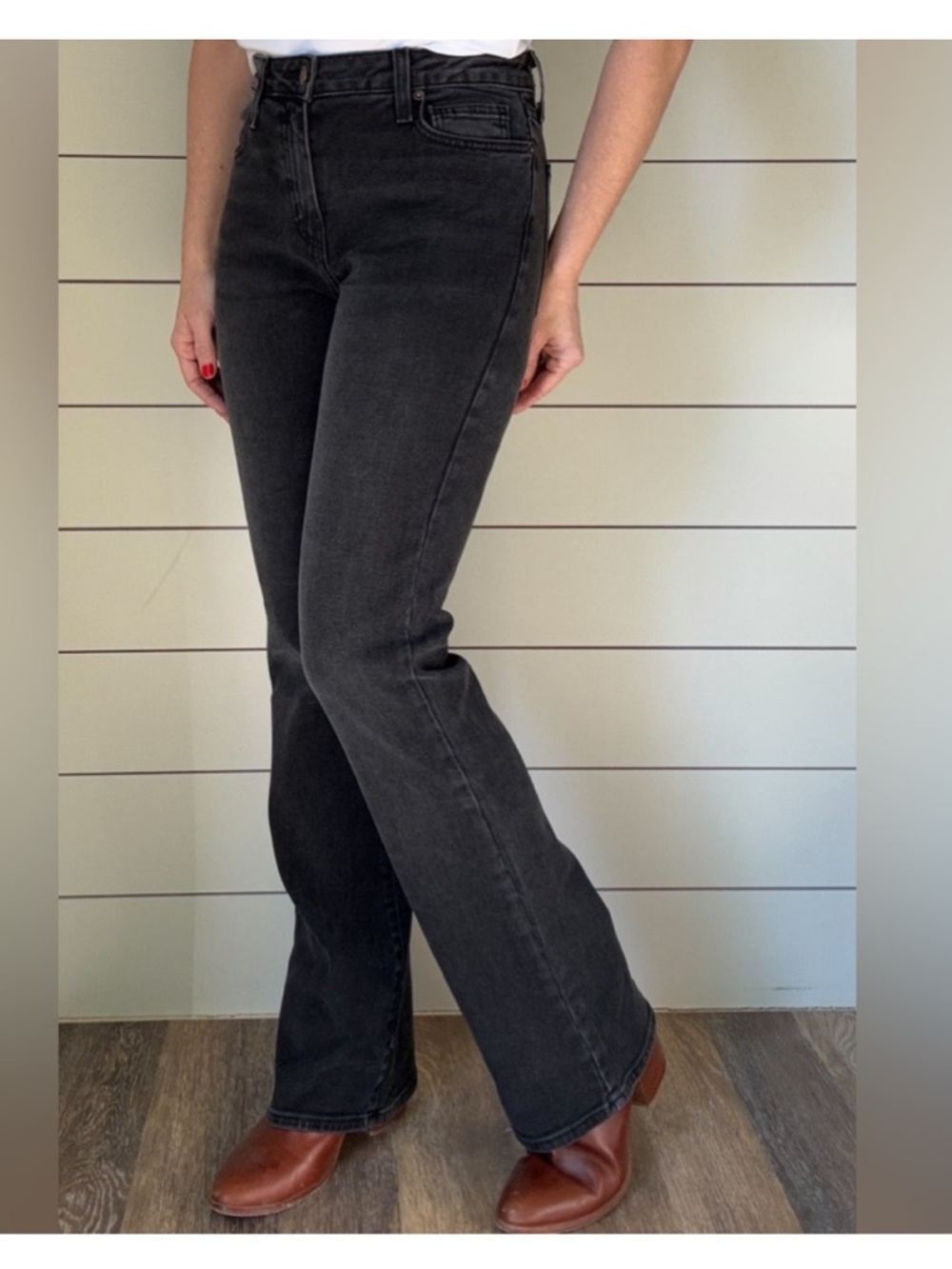 Letter to Juliet Bambino Baby Bootcut Dark Wash Black Jeans